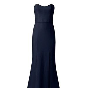 Amsale Navy Blue bridesmaids dress